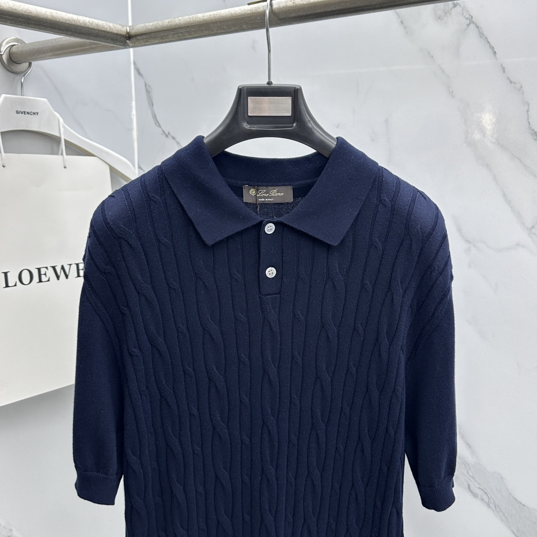 🆕loro Piana 1946ss夏季新品男士针织翻领短袖衫！独家首发 采用纤维超细与高弹的伊力特纱线