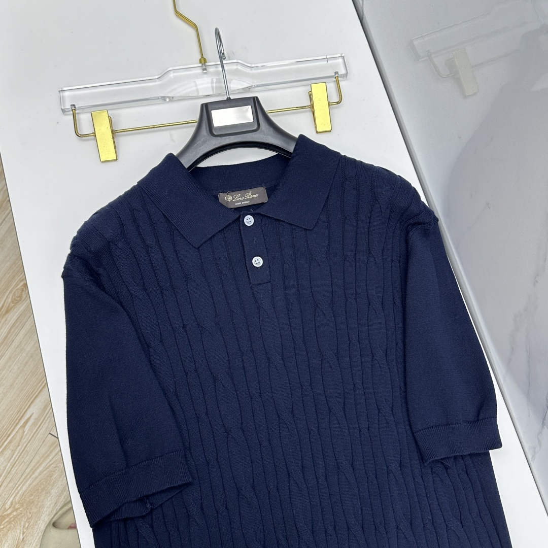🆕loro Piana 1946ss夏季新品男士针织翻领短袖衫！独家首发 采用纤维超细与高弹的伊力特纱线