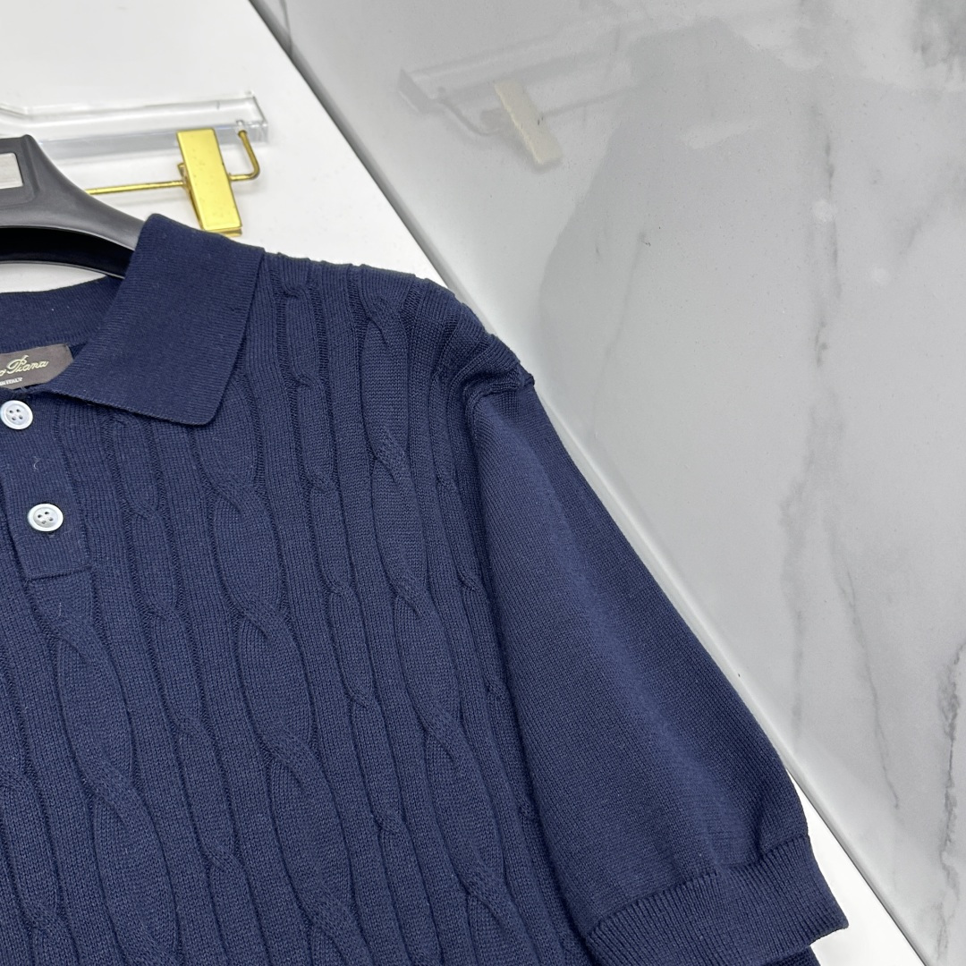 🆕loro Piana 1946ss夏季新品男士针织翻领短袖衫！独家首发 采用纤维超细与高弹的伊力特纱线