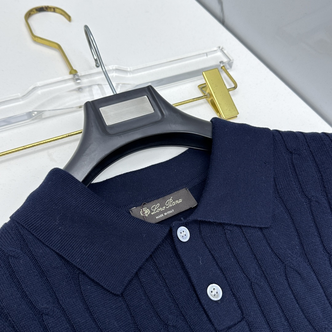 🆕loro Piana 1946ss夏季新品男士针织翻领短袖衫！独家首发 采用纤维超细与高弹的伊力特纱线