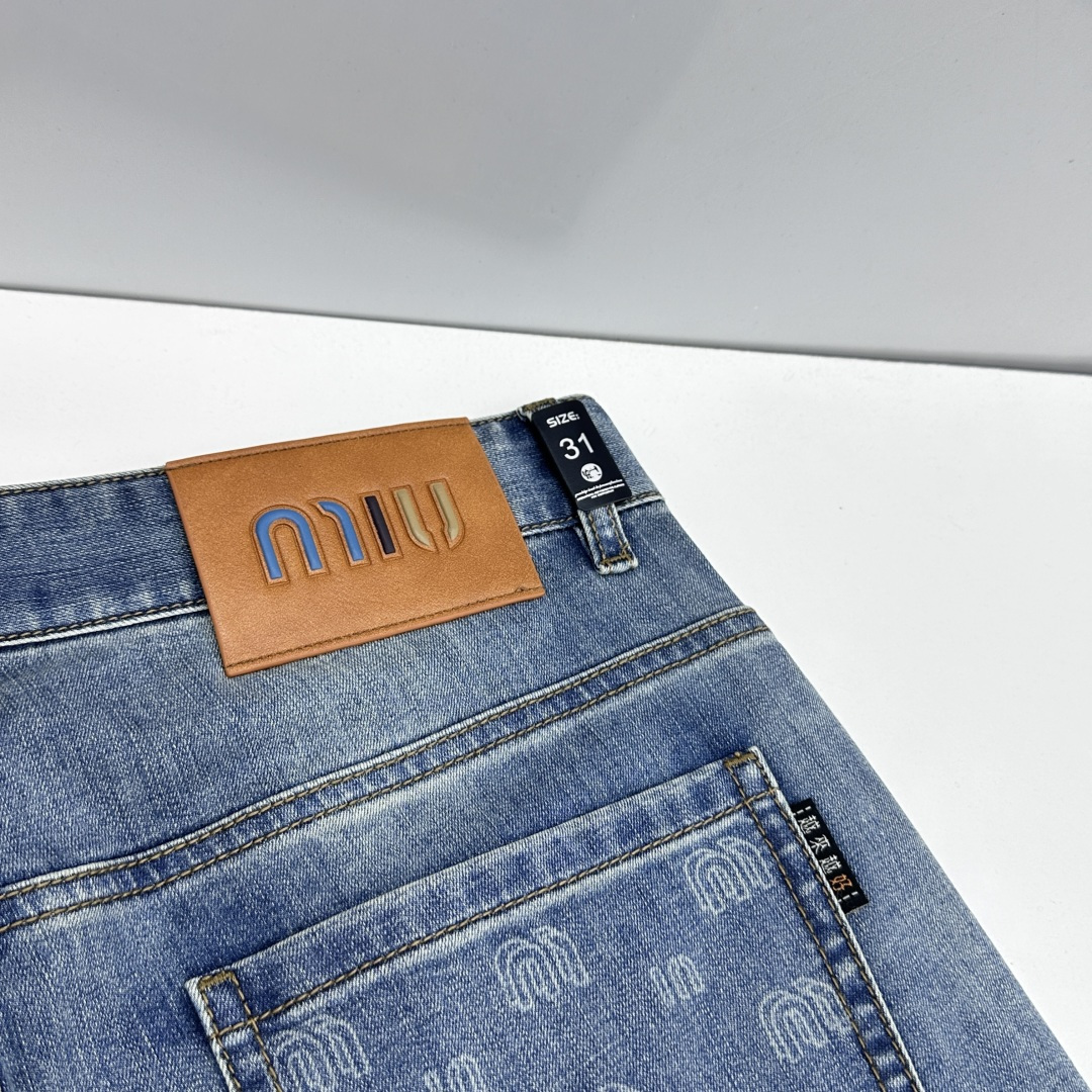 🆕miumiu🔥高端定制、26春季最新款洗水牛仔裤 柜台同步发售 原版定制复刻 客供定制辅料 原单品质 