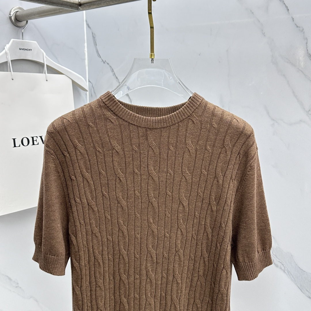 🆕loro Piana 1946ss夏季新品男士针织圆领短袖衫！独家首发 采用纤维超细与高弹的伊力特纱线