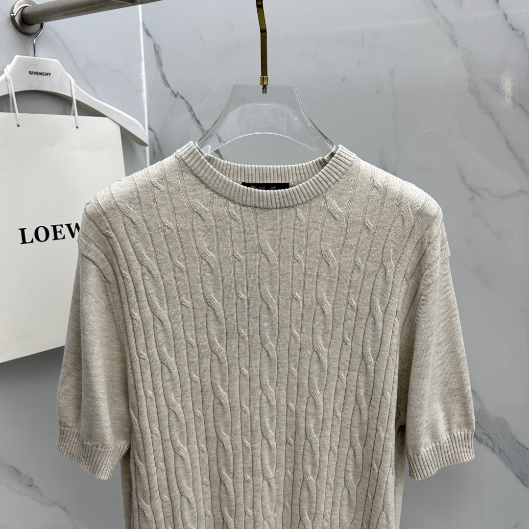 🆕loro Piana 1946ss夏季新品男士针织圆领短袖衫！独家首发 采用纤维超细与高弹的伊力特纱线