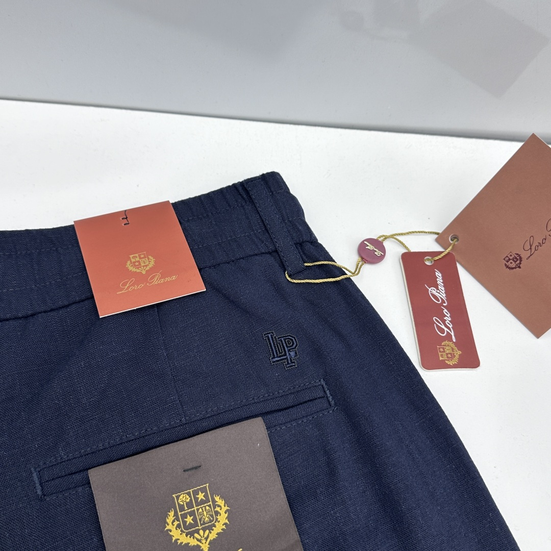 🆕loro Piana 春夏新品棉麻休闲西裤，官网同步发售，裤身工艺设计，客供辅料、高定棉麻面料，柔软丝