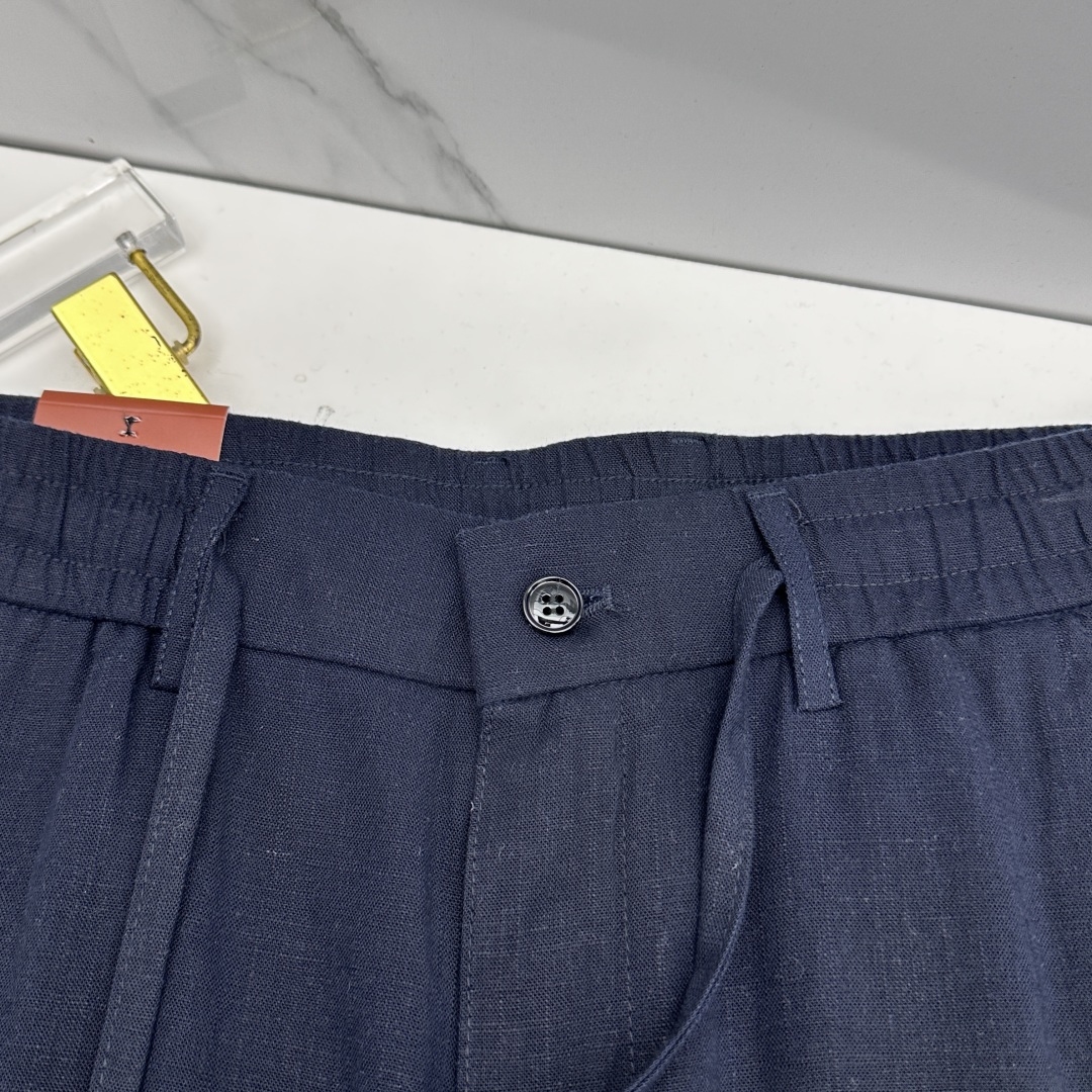 🆕loro Piana 春夏新品棉麻休闲西裤，官网同步发售，裤身工艺设计，客供辅料、高定棉麻面料，柔软丝