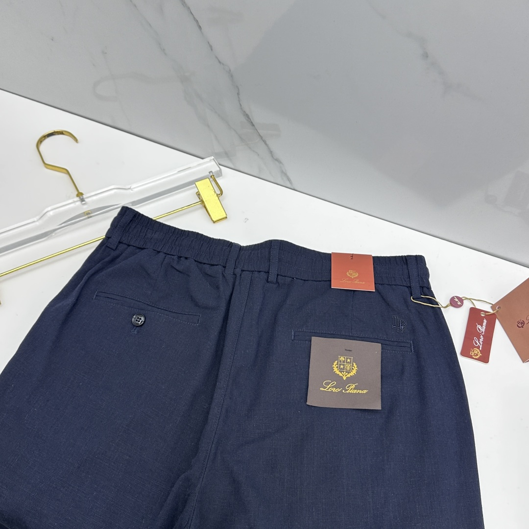 🆕loro Piana 春夏新品棉麻休闲西裤，官网同步发售，裤身工艺设计，客供辅料、高定棉麻面料，柔软丝