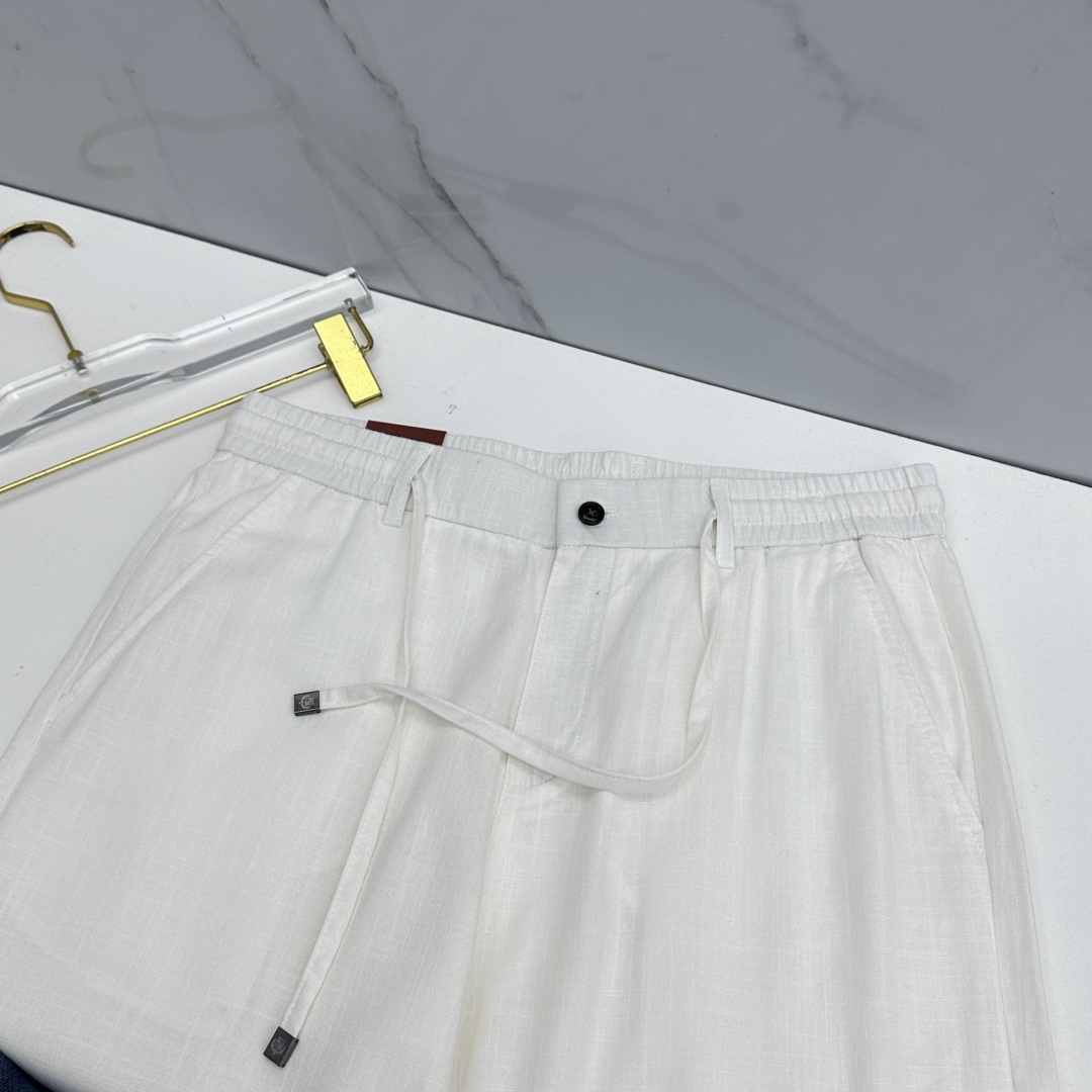 🆕loro Piana 春夏新品棉麻休闲西裤，官网同步发售，裤身工艺设计，客供辅料、高定棉麻面料，柔软丝