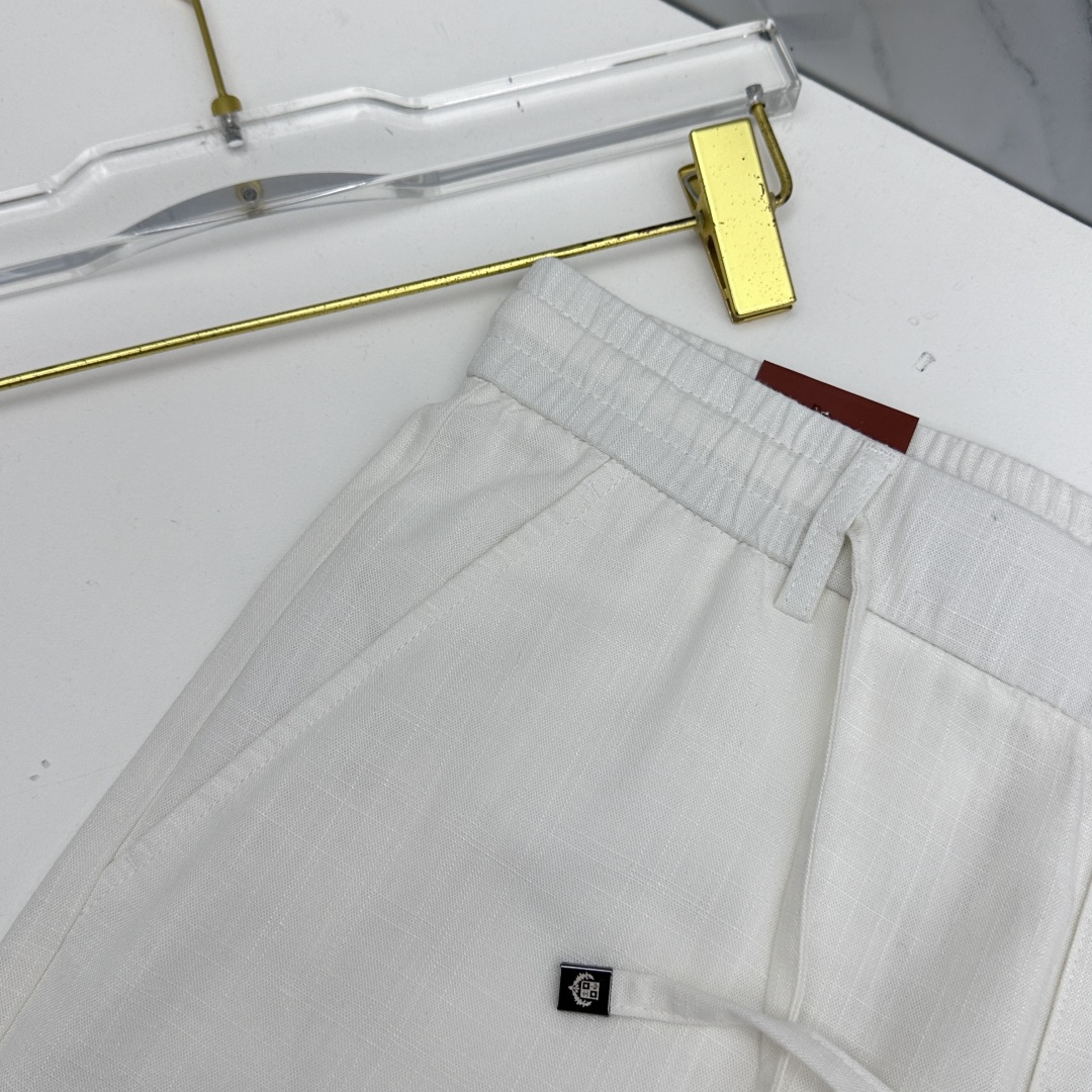 🆕loro Piana 春夏新品棉麻休闲西裤，官网同步发售，裤身工艺设计，客供辅料、高定棉麻面料，柔软丝