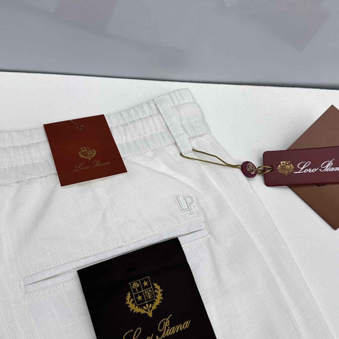 🆕loro Piana 春夏新品棉麻休闲西裤，官网同步发售，裤身工艺设计，客供辅料、高定棉麻面料，柔软丝