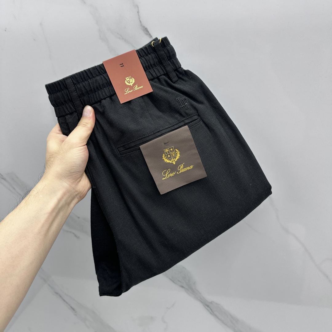 🆕loro Piana 春夏新品棉麻休闲西裤，官网同步发售，裤身工艺设计，客供辅料、高定棉麻面料，柔软丝