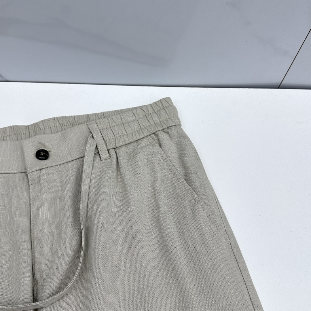 🆕loro Piana 春夏新品棉麻休闲西裤，官网同步发售，裤身工艺设计，客供辅料、高定棉麻面料，柔软丝
