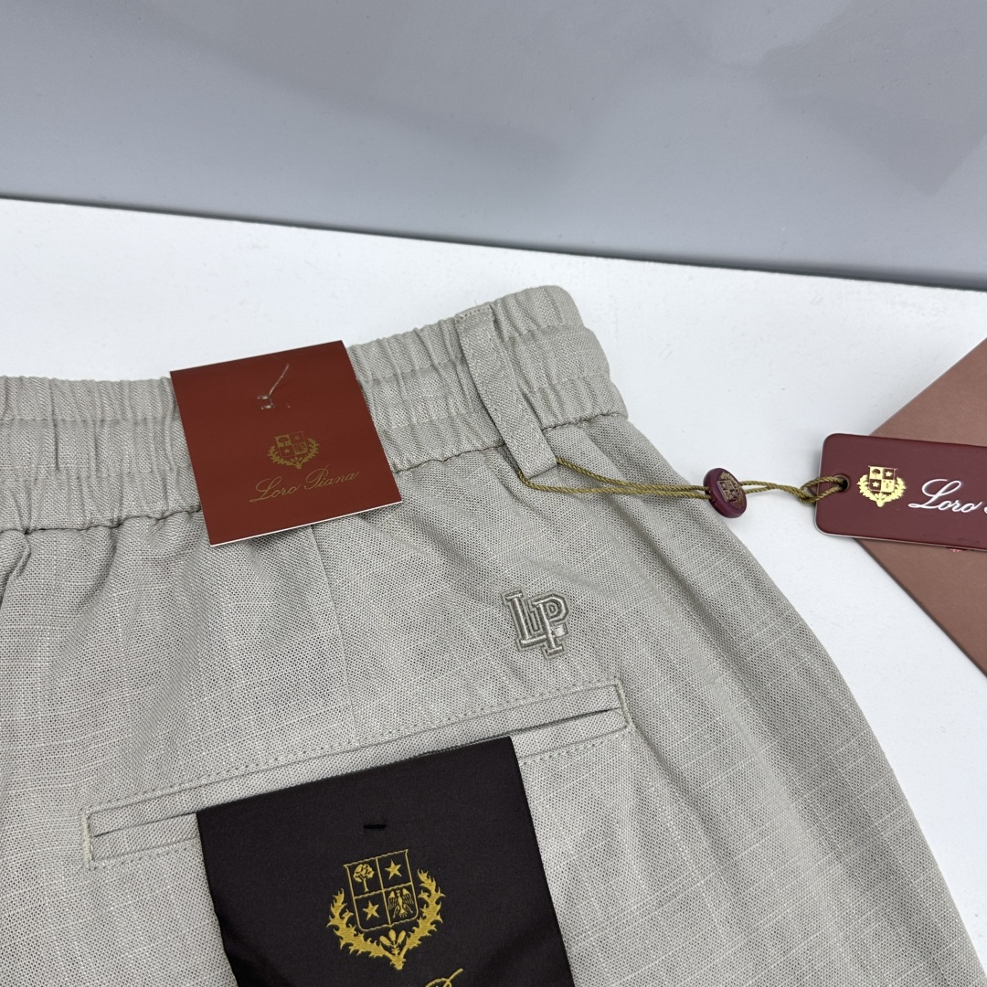 🆕loro Piana 春夏新品棉麻休闲西裤，官网同步发售，裤身工艺设计，客供辅料、高定棉麻面料，柔软丝
