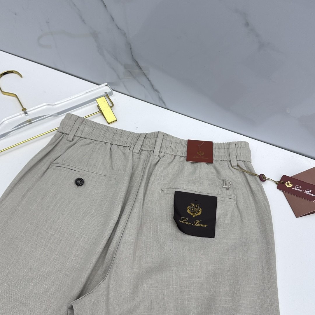 🆕loro Piana 春夏新品棉麻休闲西裤，官网同步发售，裤身工艺设计，客供辅料、高定棉麻面料，柔软丝