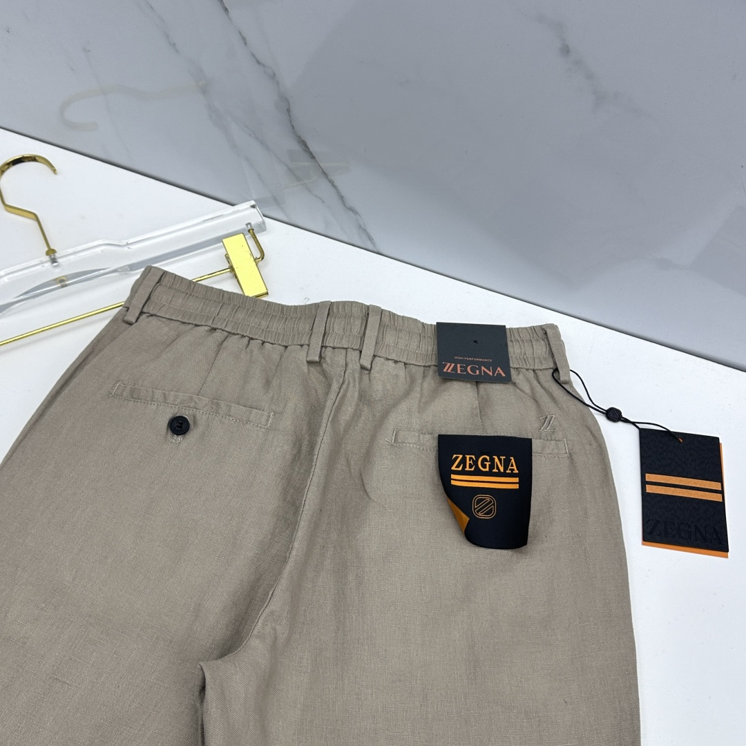 🆕zEGNA杰尼亚 春夏新品棉麻休闲西裤，官网同步发售，裤身工艺设计，客供辅料、高定棉麻面料，柔软丝滑，
