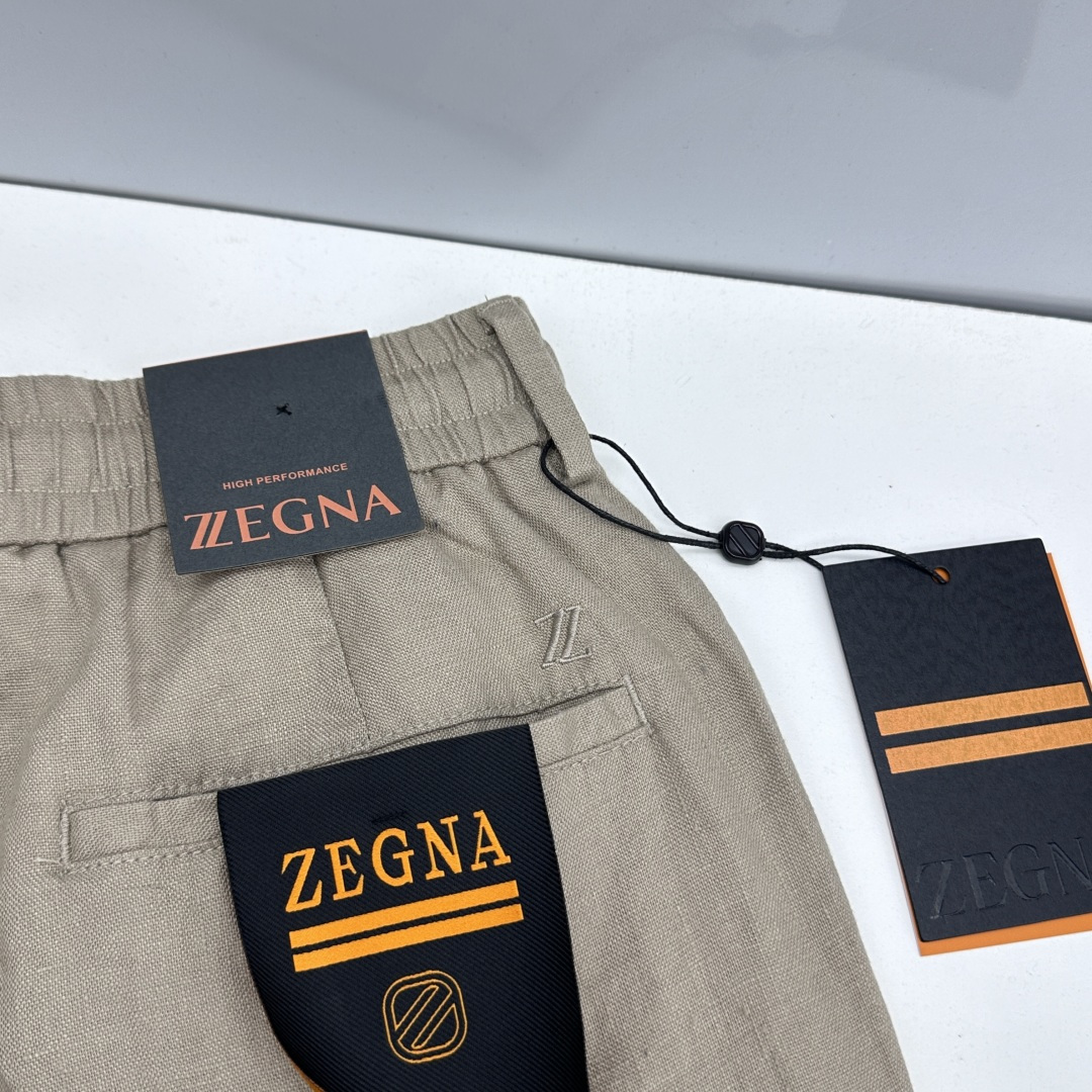 🆕zEGNA杰尼亚 春夏新品棉麻休闲西裤，官网同步发售，裤身工艺设计，客供辅料、高定棉麻面料，柔软丝滑，