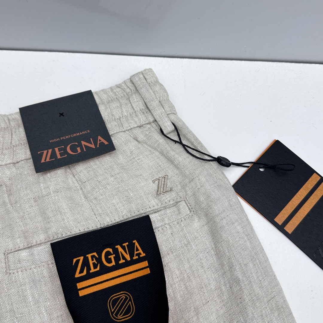 🆕zEGNA杰尼亚 春夏新品棉麻休闲西裤，官网同步发售，裤身工艺设计，客供辅料、高定棉麻面料，柔软丝滑，