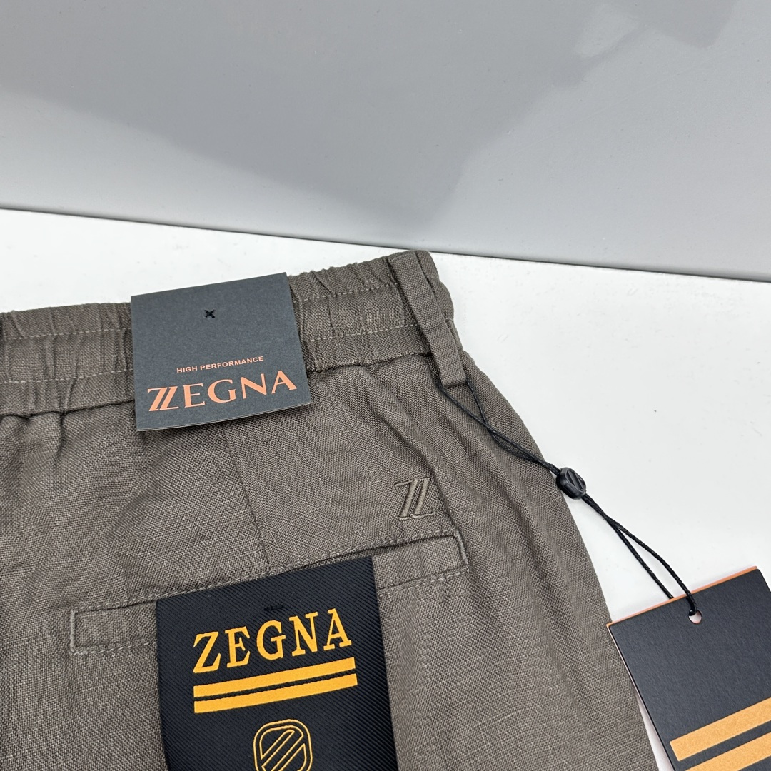 🆕zEGNA杰尼亚 春夏新品棉麻休闲西裤，官网同步发售，裤身工艺设计，客供辅料、高定棉麻面料，柔软丝滑，