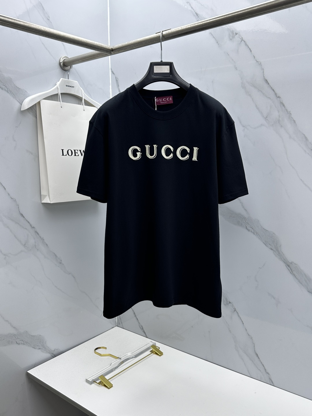 🆕Gucci古驰 新款首发专柜最新款短袖圆领T恤 高端订制 字母刺绣设计 高定面料.手感柔软.穿着舒适.
