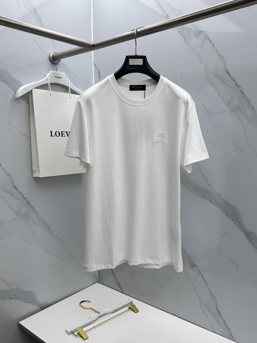 🆕loro Piana 新款首发专柜最新款短袖圆领T恤 高端订制 胸前logo设计 满印提花 高定丝光面