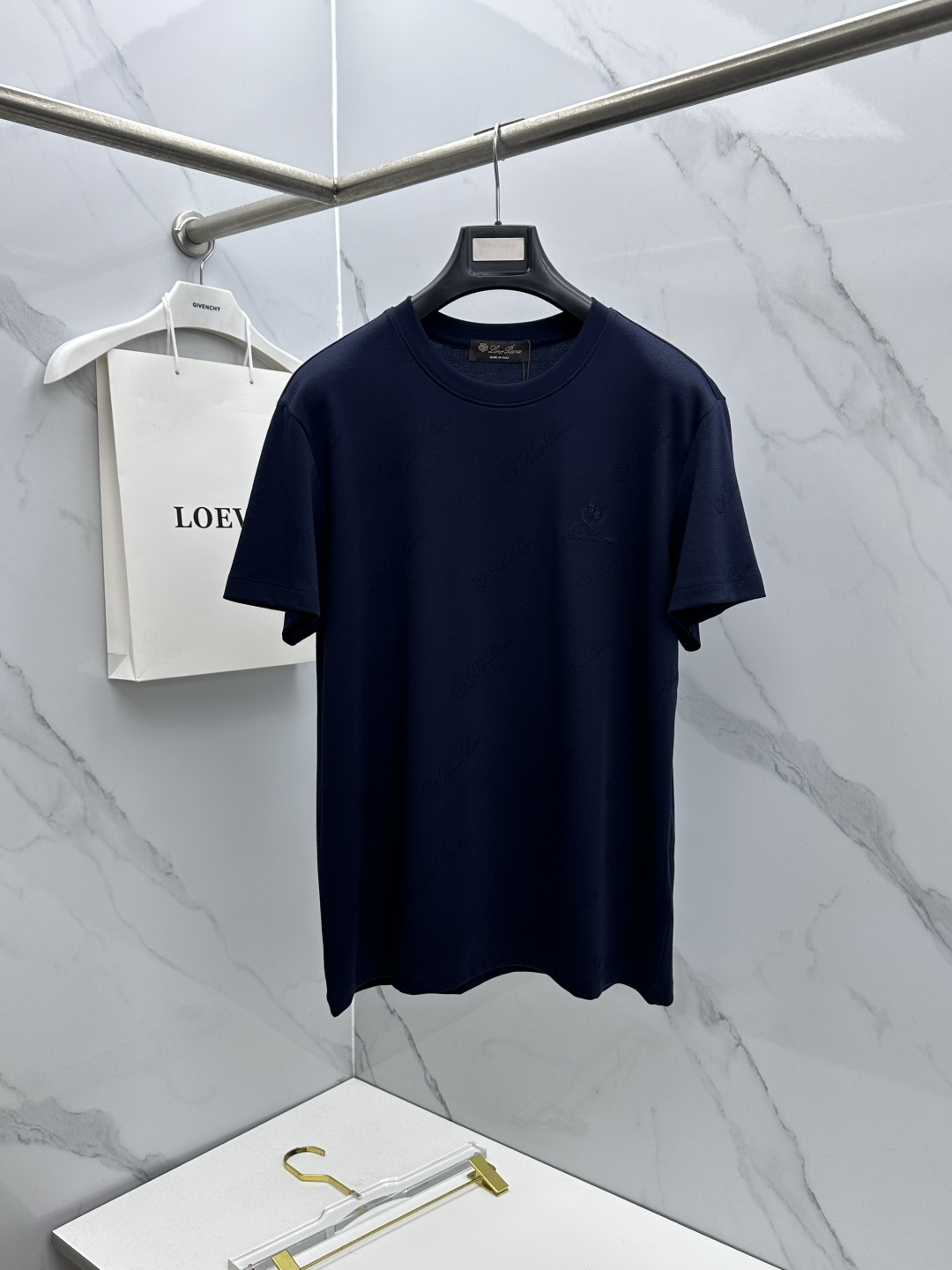 🆕loro Piana 新款首发专柜最新款短袖圆领T恤 高端订制 胸前logo设计 满印提花 高定丝光面