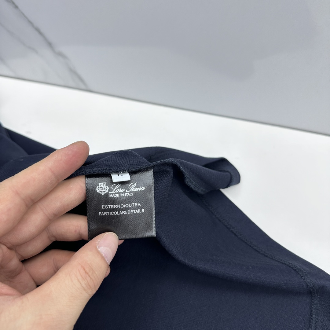 🆕loro Piana 新款首发专柜最新款短袖圆领T恤 高端订制 胸前logo设计 满印提花 高定丝光面