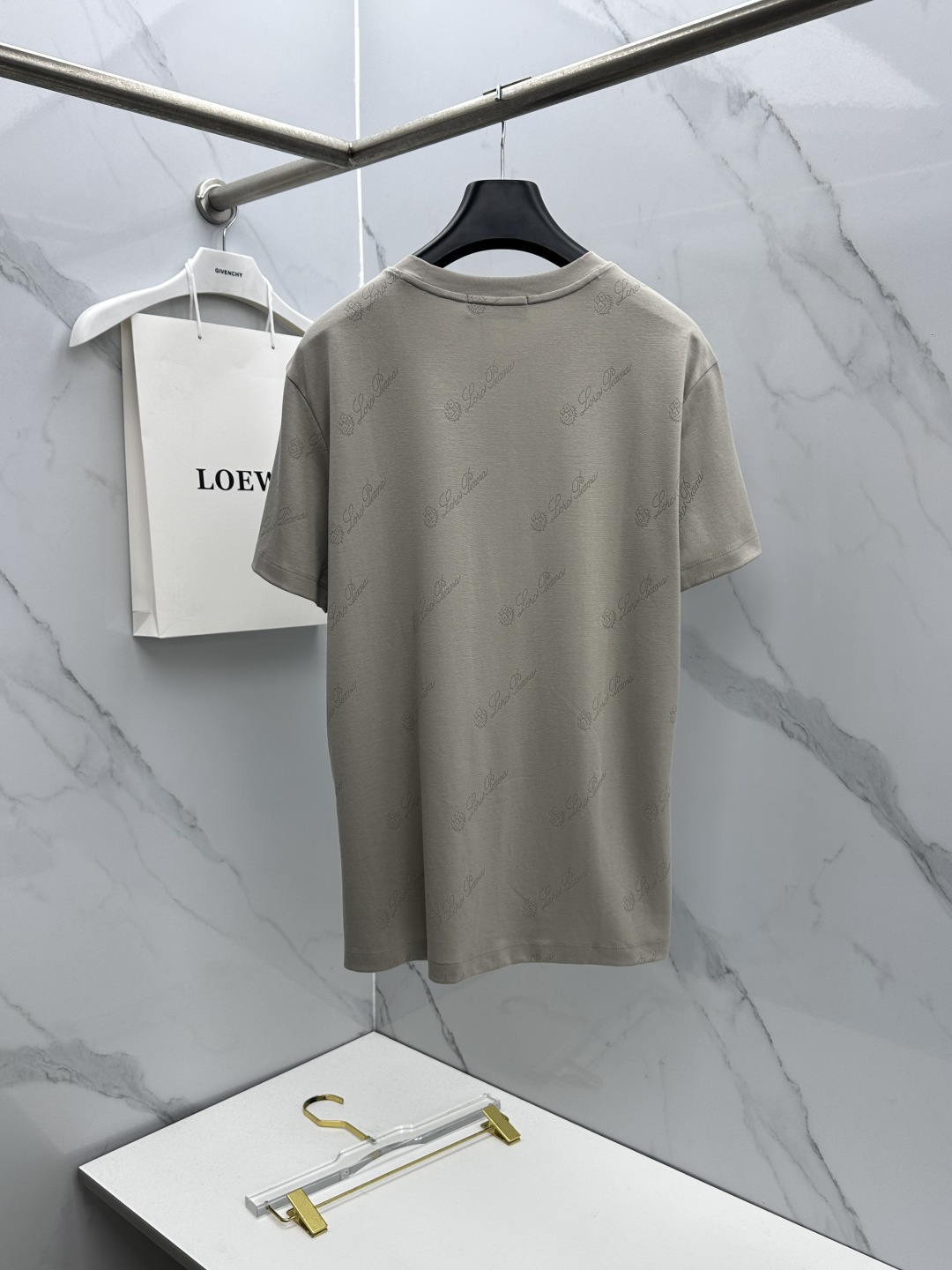 🆕loro Piana 新款首发专柜最新款短袖圆领T恤 高端订制 胸前logo设计 满印提花 高定丝光面