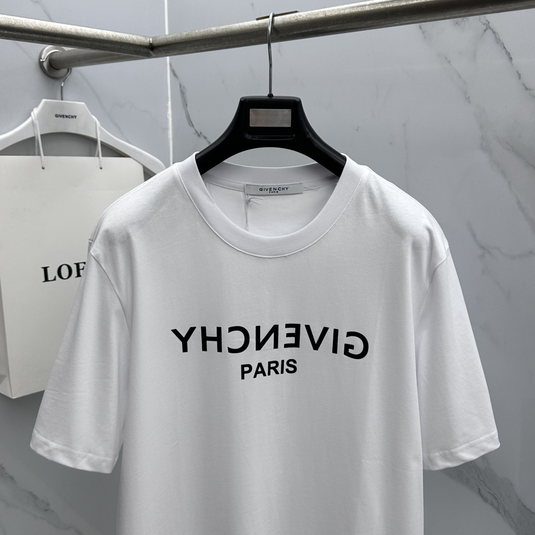 🆕Givenchy纪梵希 2026春夏新款短袖 官网同款T恤，前后logo印花，双纱纯棉面料 多元化搭配