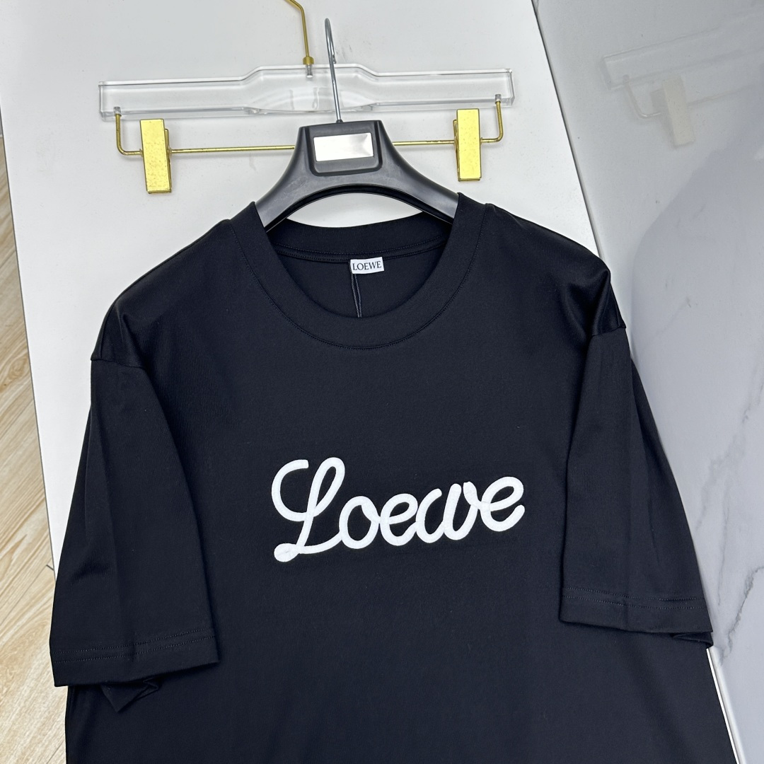 🆕LOEWE罗意威 新款首发专柜最新款短袖圆领T恤 高端订制 设计前卫时尚！品牌logo重工艺设计 高端