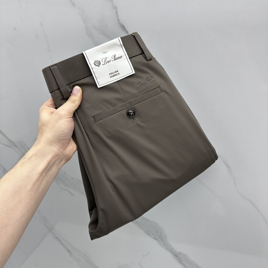 🆕Loro Piana 春夏新品休闲裤西裤，官网同步发售，裤身工艺设计，客供辅料、面料定制，柔软丝滑，代