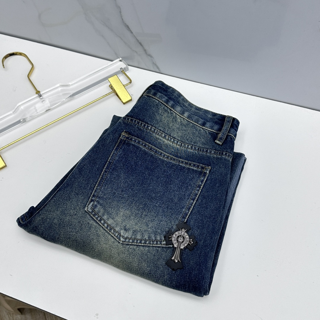 🆕CH*克罗心 🔥高端定制、26ss新款牛仔裤阔腿直筒裤 柜台同步发售 原版定制复刻 客供五金辅料 原单