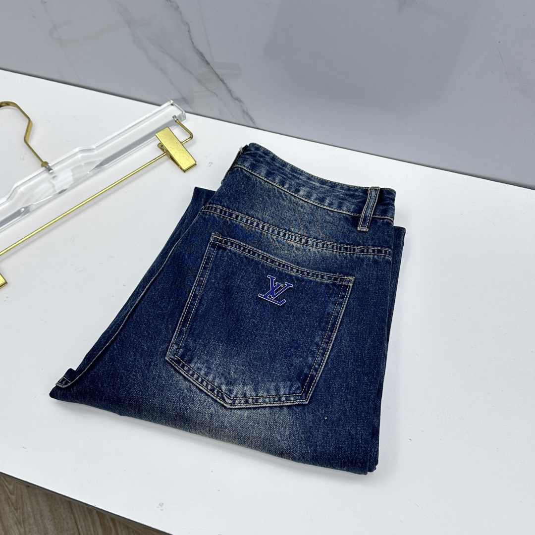 🆕LV路易威登 🔥高端定制、26ss新款牛仔裤阔腿直筒 柜台同步发售 原版定制复刻 客供五金辅料 原单品