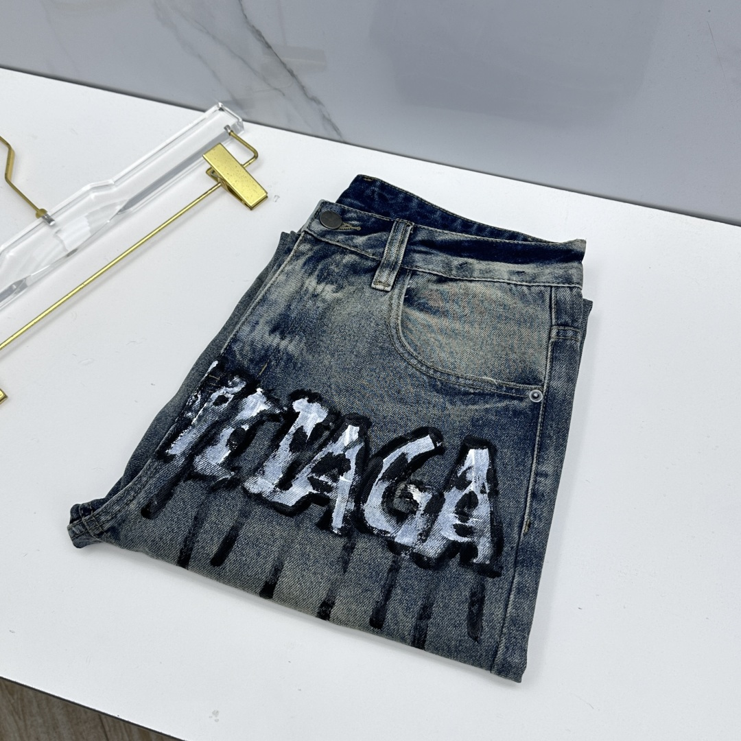 🆕Balenciaga巴黎世家 🔥高端定制、26ss新款牛仔裤阔腿直筒 柜台同步发售 原版定制复刻 客供