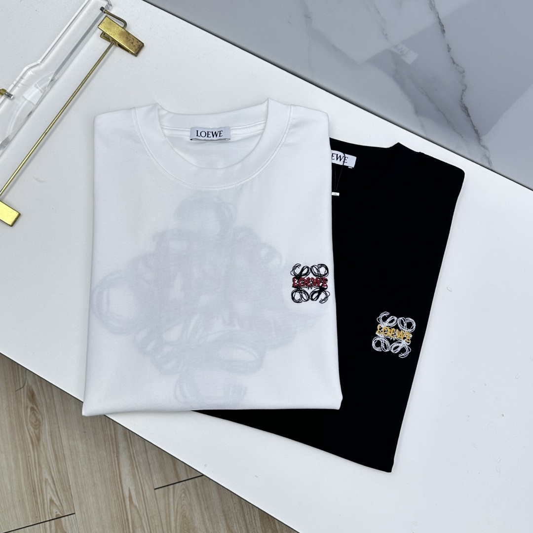 🆕LOEWE罗意威 新款首发专柜最新款短袖圆领T恤 高端订制 设计前卫时尚！品牌logo重工艺设计 高端