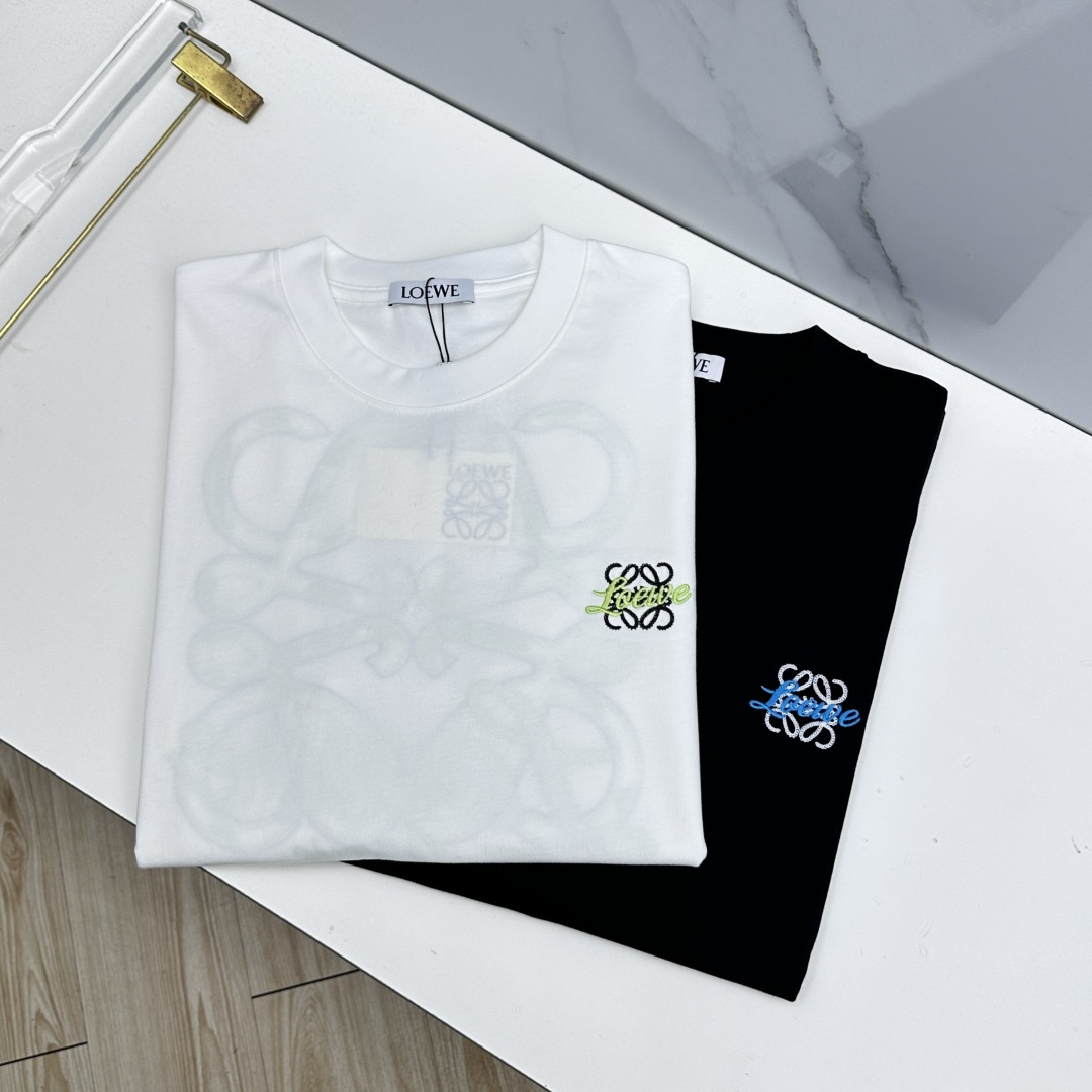 🆕LOEWE罗意威 新款首发专柜最新款短袖圆领T恤 高端订制 设计前卫时尚！品牌logo重工艺设计 高端