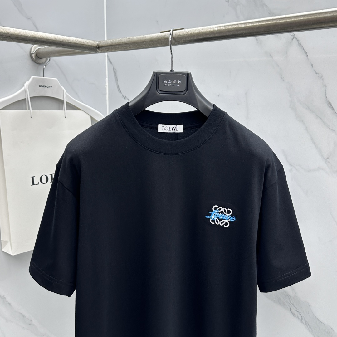 🆕LOEWE罗意威 新款首发专柜最新款短袖圆领T恤 高端订制 设计前卫时尚！品牌logo重工艺设计 高端