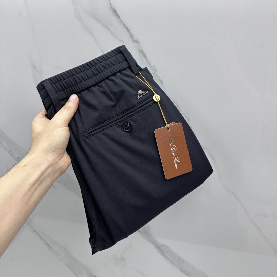 🆕Loro Piana 春夏新品休闲西裤，官网同步发售，裤身工艺设计，客供辅料、面料定制，柔软丝滑，代工