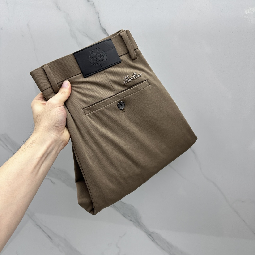 🆕Loro Piana 春夏新品休闲西裤，官网同步发售，裤身工艺设计，客供辅料、面料定制，柔软丝滑，代工