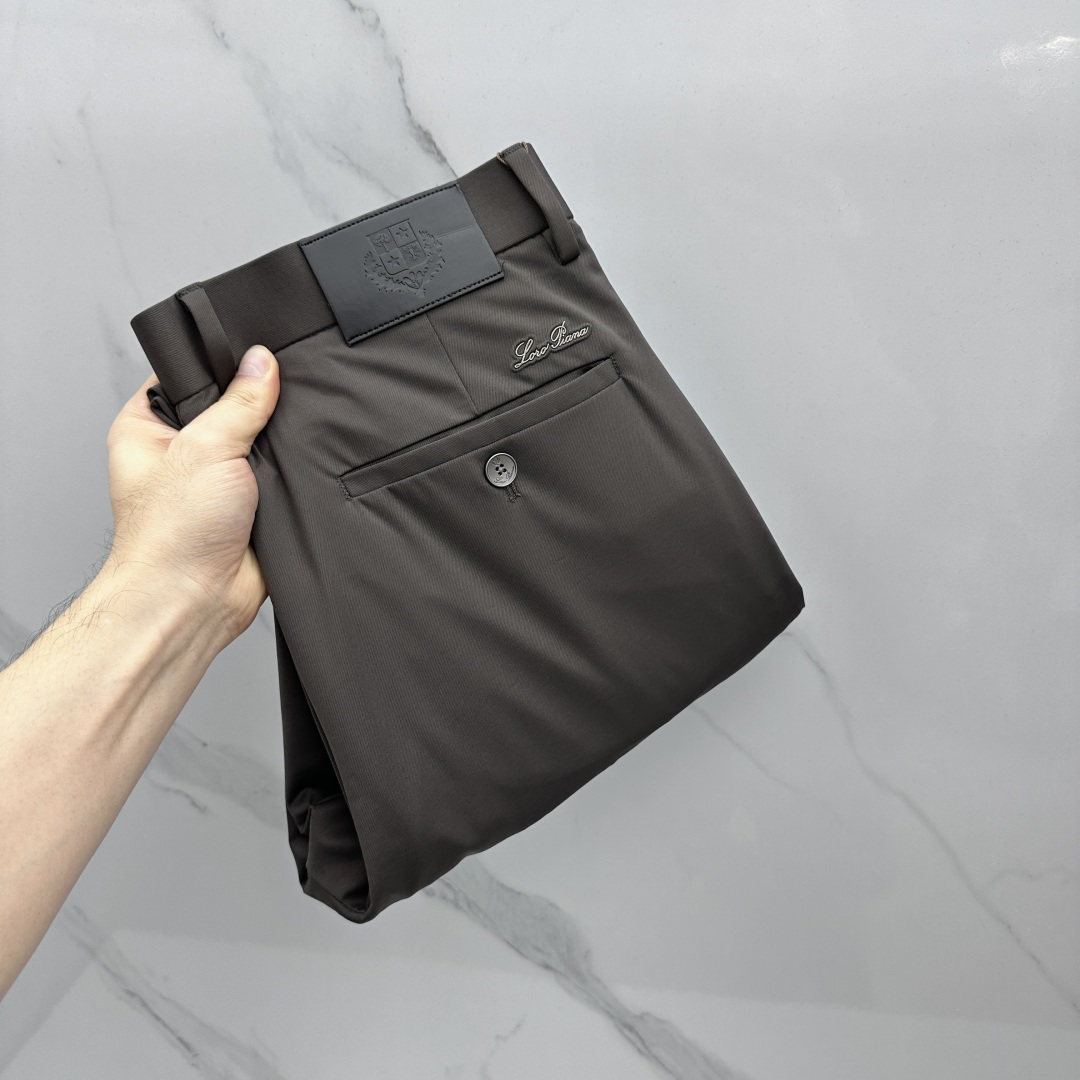 🆕Loro Piana 春夏新品休闲西裤，官网同步发售，裤身工艺设计，客供辅料、面料定制，柔软丝滑，代工