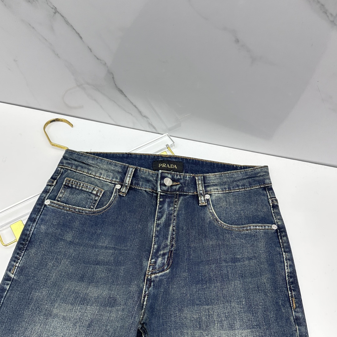 🆕Prada普拉达 🔥高端定制、最新款牛仔裤 柜台同步发售 原版定制复刻 客供五金辅料 原单品质 进口固