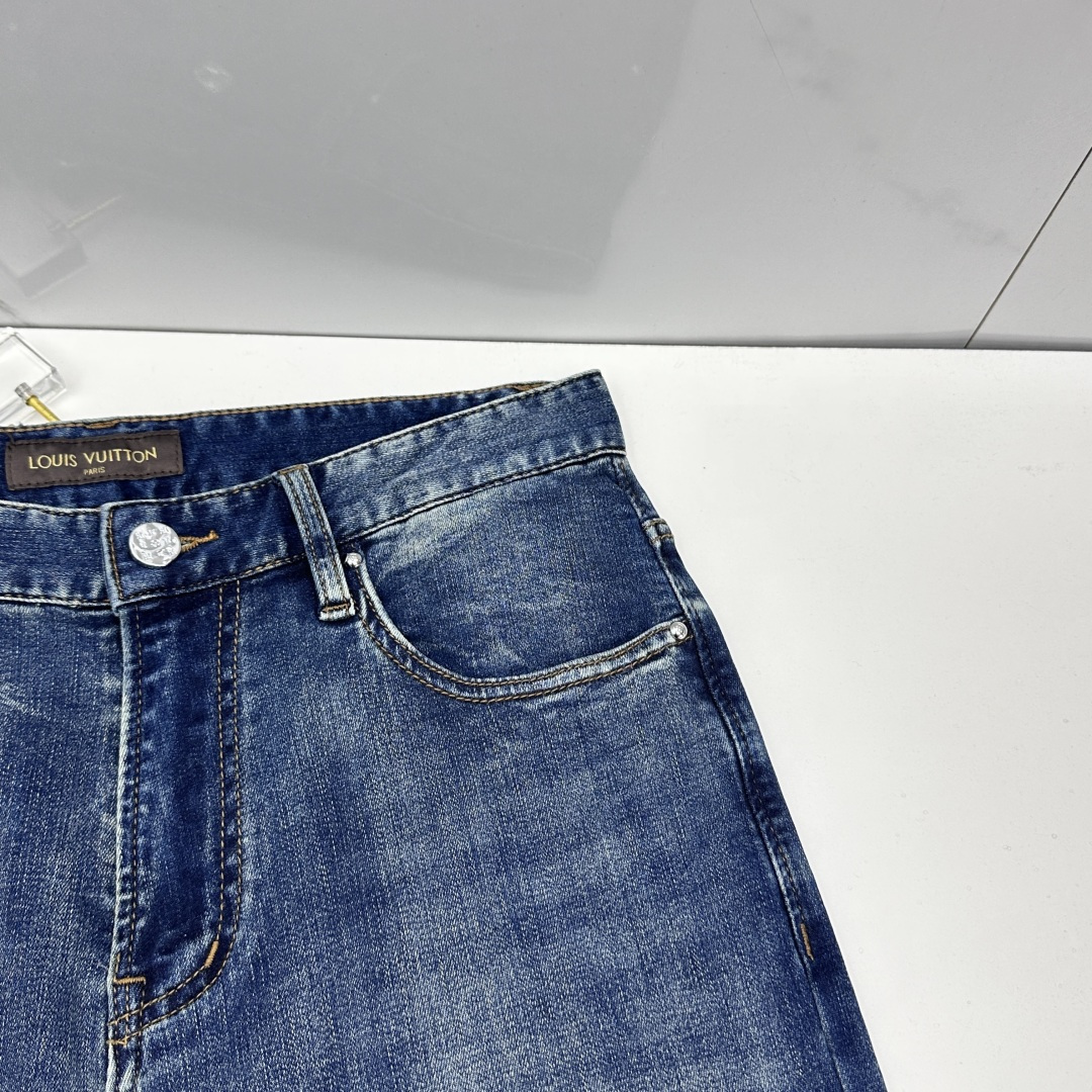 🆕LV路易威登 🔥高端定制、最新款牛仔裤 柜台同步发售 原版定制复刻 客供五金辅料 原单品质 进口固色牛