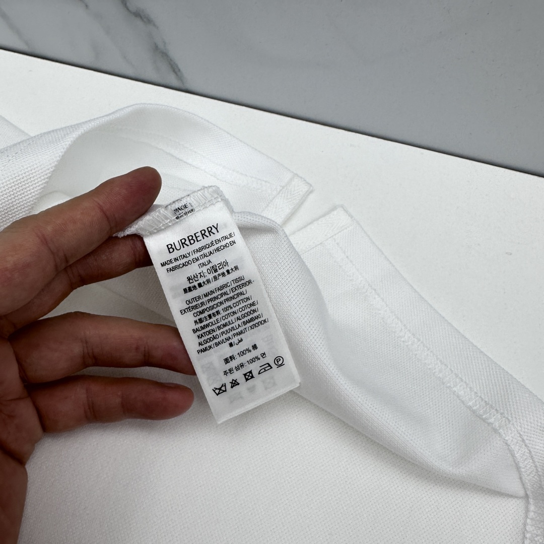 🆕Burberry巴宝莉 春夏新款翻领Polo衫短袖 简洁时尚百搭 标志性logo刺绣字母 吸睛显瘦 定