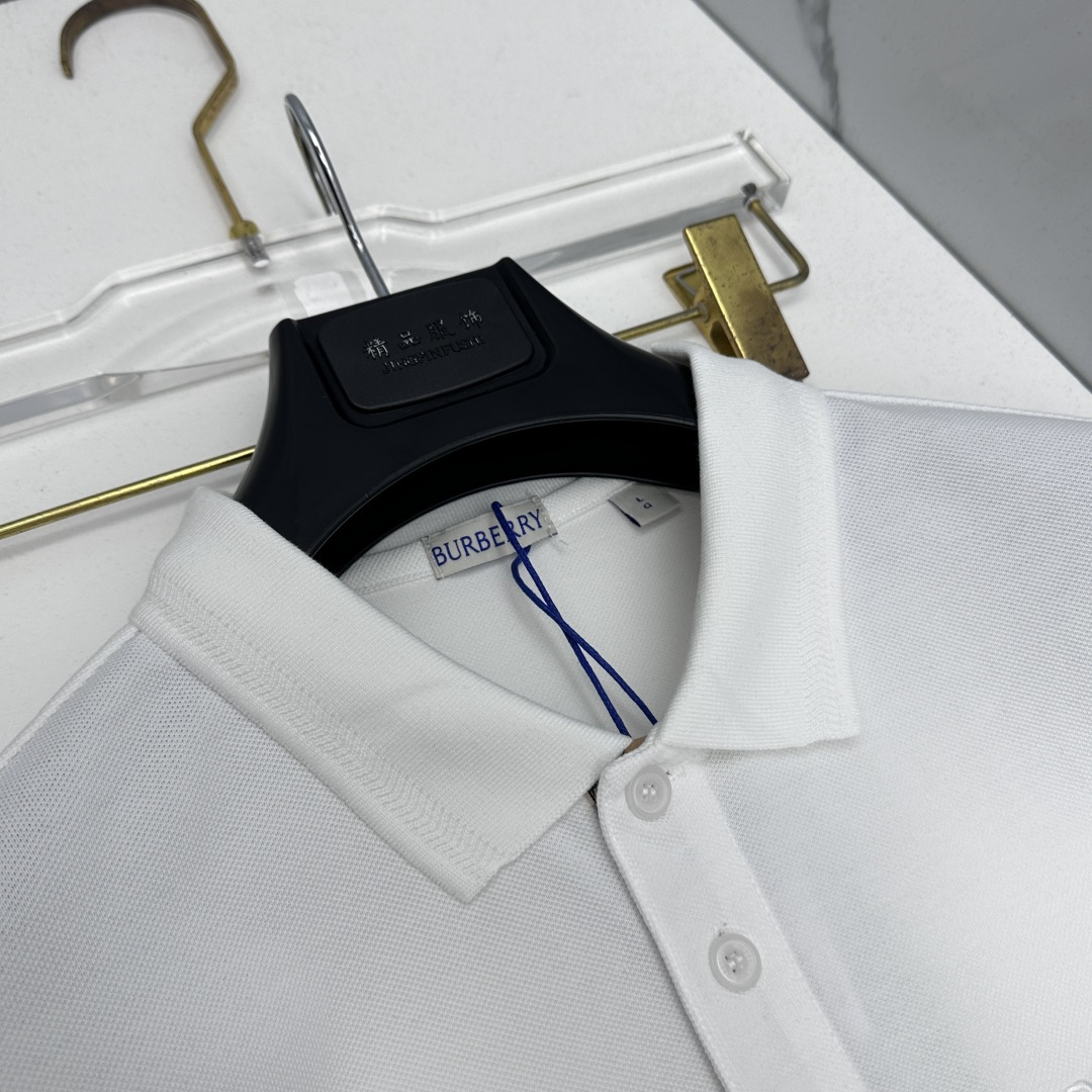 🆕Burberry巴宝莉 春夏新款翻领Polo衫短袖 简洁时尚百搭 标志性logo刺绣字母 吸睛显瘦 定
