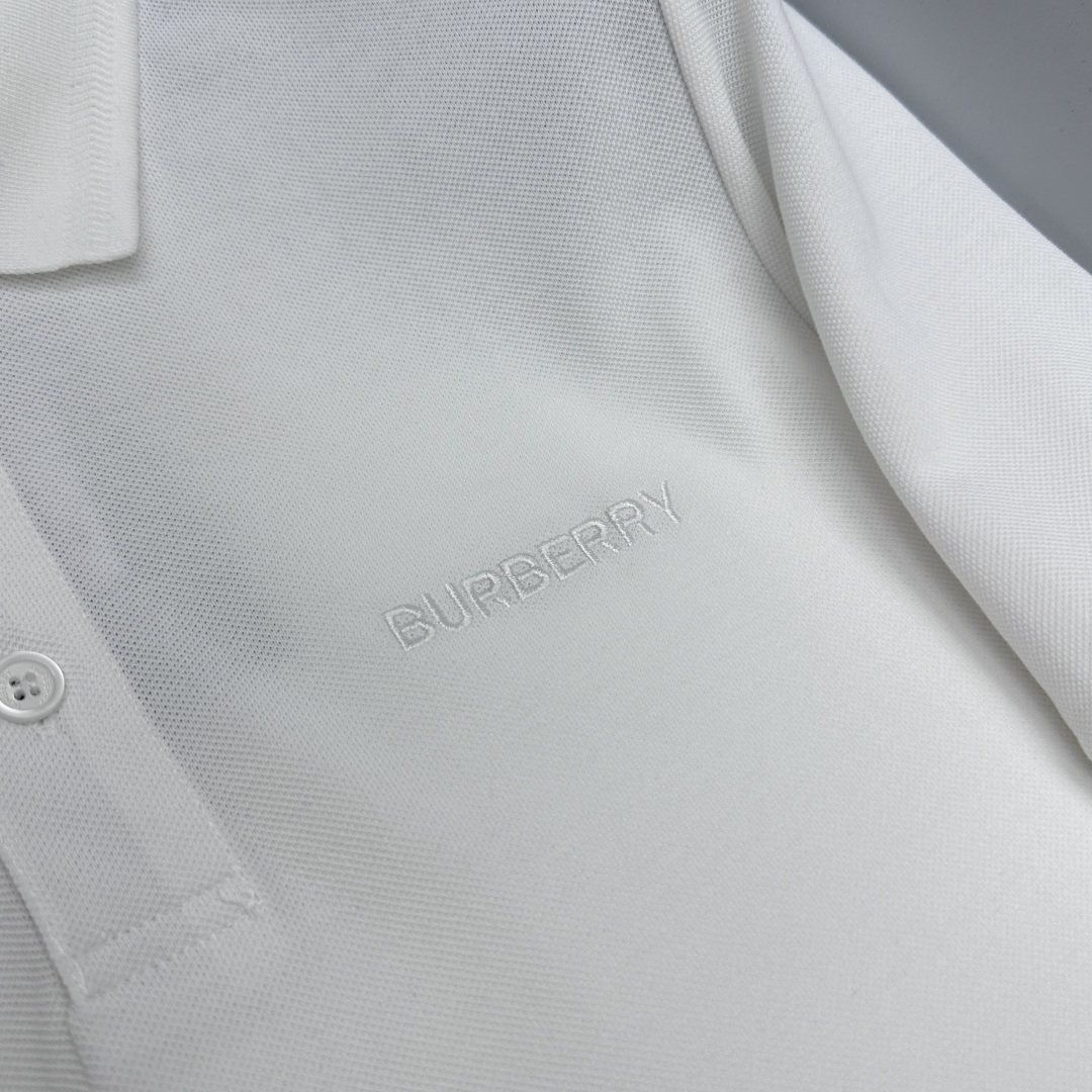🆕Burberry巴宝莉 春夏新款翻领Polo衫短袖 简洁时尚百搭 标志性logo刺绣字母 吸睛显瘦 定