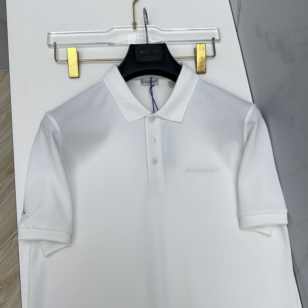 🆕Burberry巴宝莉 春夏新款翻领Polo衫短袖 简洁时尚百搭 标志性logo刺绣字母 吸睛显瘦 定