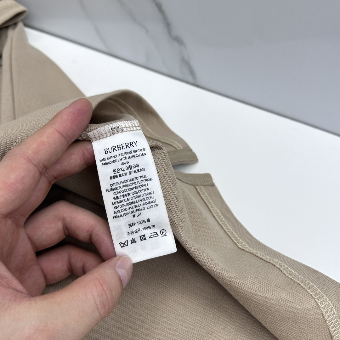 🆕Burberry巴宝莉 春夏新款翻领Polo衫短袖 简洁时尚百搭 标志性logo刺绣字母 吸睛显瘦 定