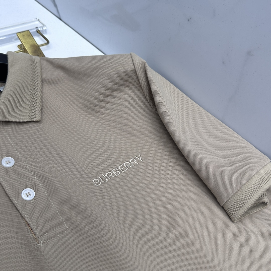 🆕Burberry巴宝莉 春夏新款翻领Polo衫短袖 简洁时尚百搭 标志性logo刺绣字母 吸睛显瘦 定
