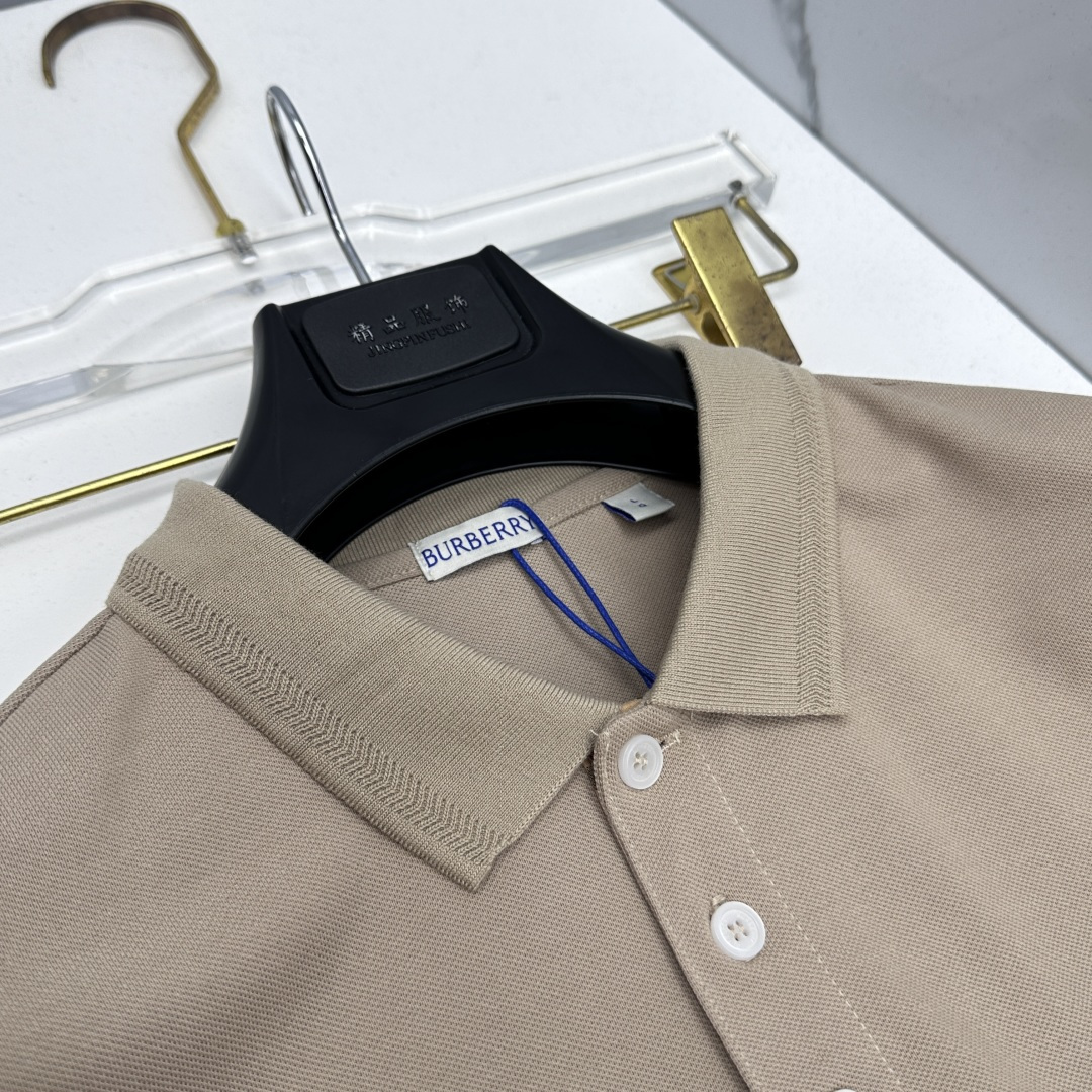🆕Burberry巴宝莉 春夏新款翻领Polo衫短袖 简洁时尚百搭 标志性logo刺绣字母 吸睛显瘦 定