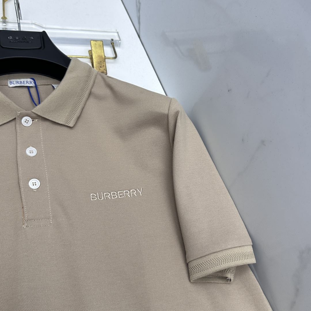 🆕Burberry巴宝莉 春夏新款翻领Polo衫短袖 简洁时尚百搭 标志性logo刺绣字母 吸睛显瘦 定