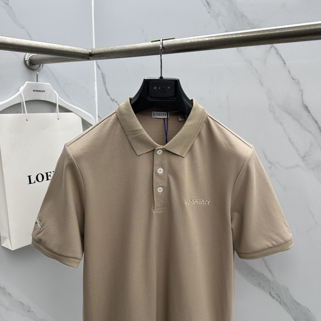 🆕Burberry巴宝莉 春夏新款翻领Polo衫短袖 简洁时尚百搭 标志性logo刺绣字母 吸睛显瘦 定