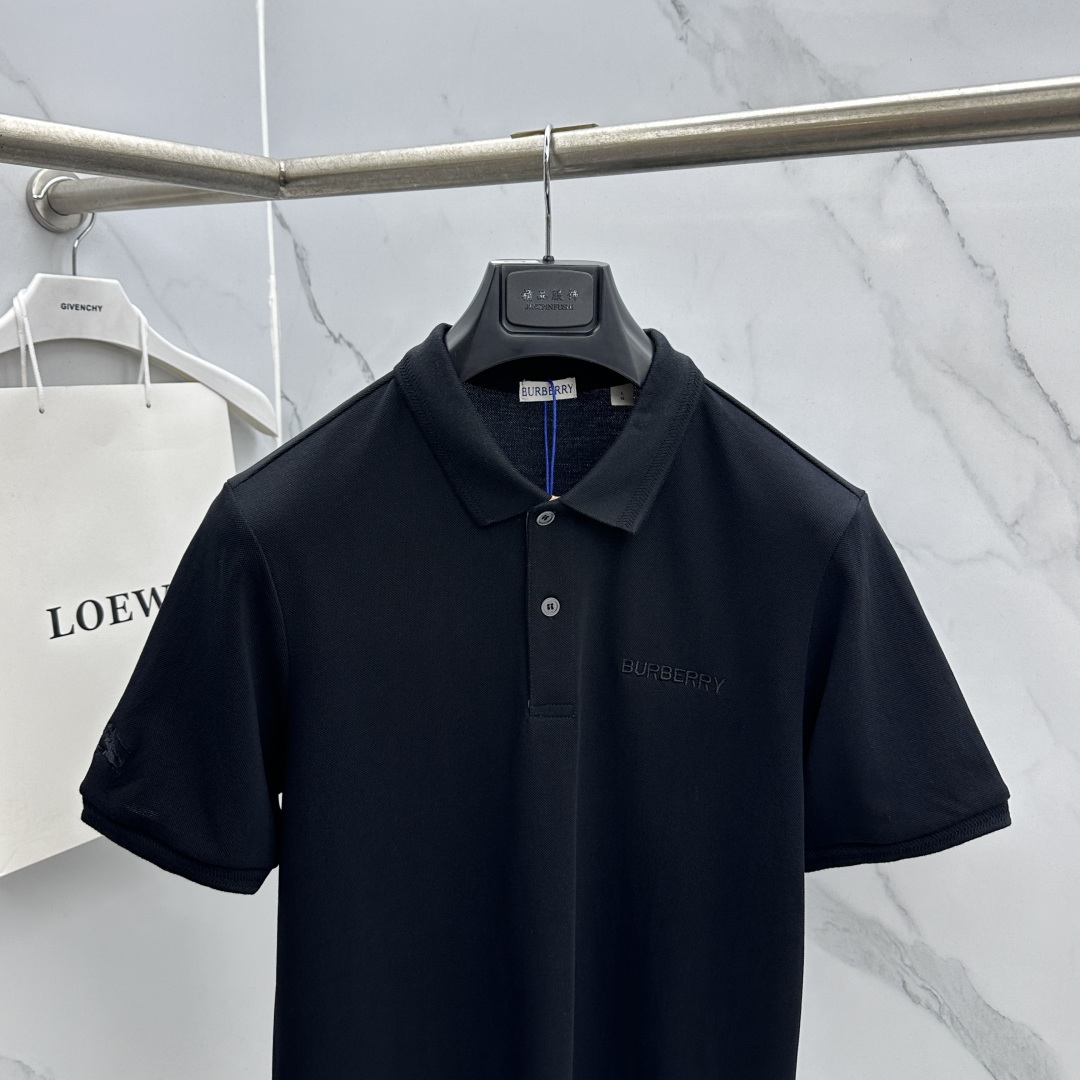 🆕Burberry巴宝莉 春夏新款翻领Polo衫短袖 简洁时尚百搭 标志性logo刺绣字母 吸睛显瘦 定